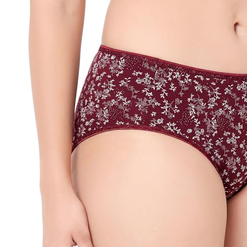 Image of juliet Cotton Hipster Premium Panties Set of 5 Full Coverage Stretchable Fabric