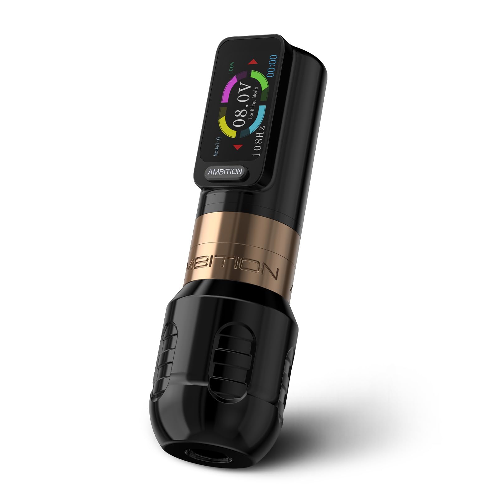 Ambition Zetton Maquina de Tatuar Rotativa Inalámbrica con Barra Directa, Carrera 4.0mm y Batería 2400mAh con Pantalla Táctil Color para Profesionales