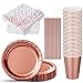 100 Piezas Oro Rosa Juego Vajilla, Platos Y Vasos Para CumpleañOs, Vajilla Fiesta Oro Rosa, Oro Rosa Suministros Fiesta, Vasos Papel, Servilletas, Pajitas, Para Bodas, Aniversarios, 20 Invitados
