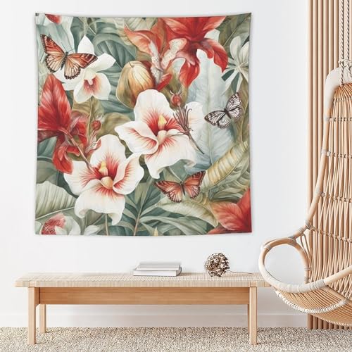 Tapisserie murale fleurs pour masquer un mur vide et décorer une chambre