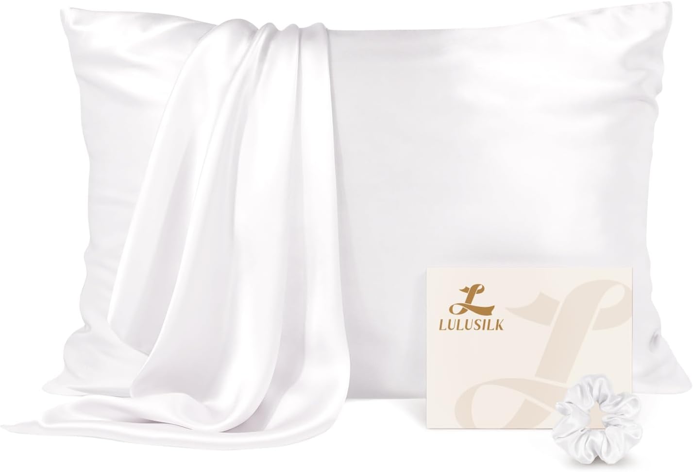 LULUSILK Mulberry Silk Pillow Cases for Hair and Skin, Real