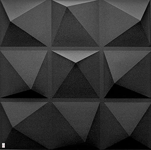 Eurodeco Pyramide Black 3D-Wandpaneele 16PCS