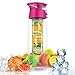 Dajour Fruit Infuser Water Bottle, No BPA Sports Flavor, 27 oz, Pink