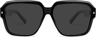 SOJOS Eckig Square Polarisierte Große Sonnenbrille Damen Vintage Trendy Quadratisch Sonnenbrillen UV400 Schutz Brille SJ2380