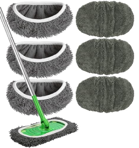 Tampons de balai réutilisables en microfibre lavables pour nettoyage domestique humide et sec