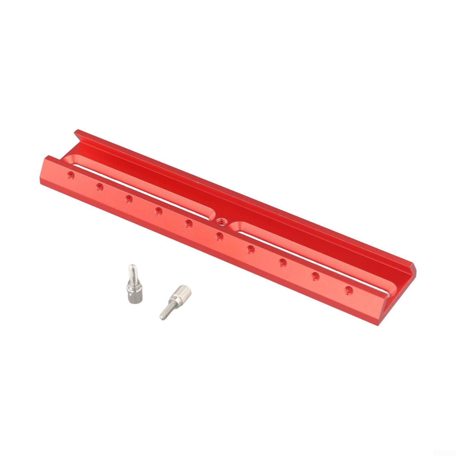 Soporte para telescopio, base de cola de milano de aleación de aluminio, guía multifuncional, placa de montaje de cola de milano, soporte de mango para telescopio astronómico (rojo) (220 mm)