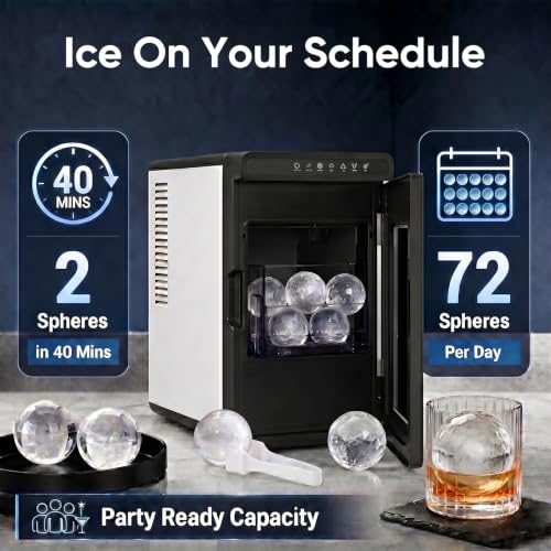 Máquina para hacer bolas de hielo TABU 2" 72 piezas/día miniatura 2