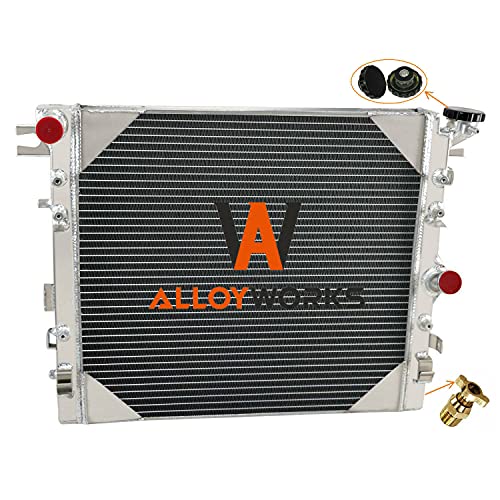 ALLOYWORKS Aluminum Radiator for 2007-2015 Jeep Wrangler JK 3.6L 3.8L V6 Engines 41-2957A