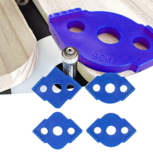 4 Piece Woodworking Half Fillet Quick Positioner, ABS Radius Jig Router ...