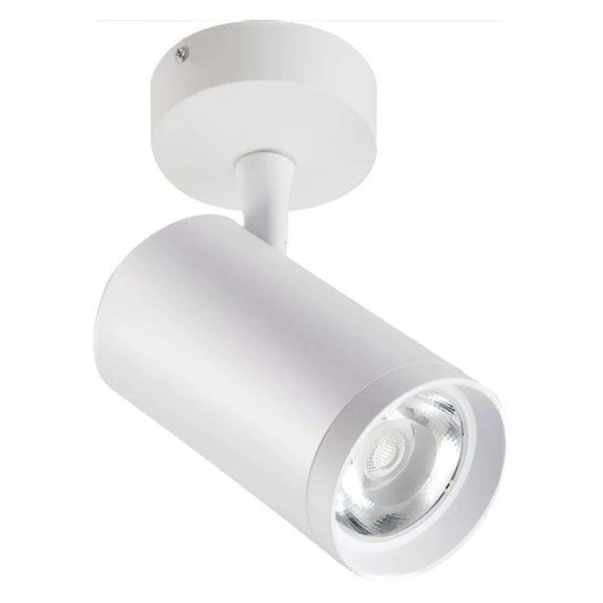 harold electricals wall mounted cylindrical cob ceiling spotlight for indoor lightings, living room, showroom, hotels, lobby, hallway, studio - white body (20 watt, warm white light)