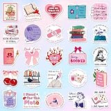 CKXTYNG 200PCS Romance Book Stickers for Adults, Holographic Bookish Sticker Pack for Scrapbook Water Bottle Laptop Journal, Waterproof Vinyl Decals for Book Lovers