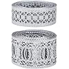 CraftyCrocodile Metal Ribbons for Decor Crafting - 2 x 3 Yards and 1 1/4 x 3 Yards Long, Bundle