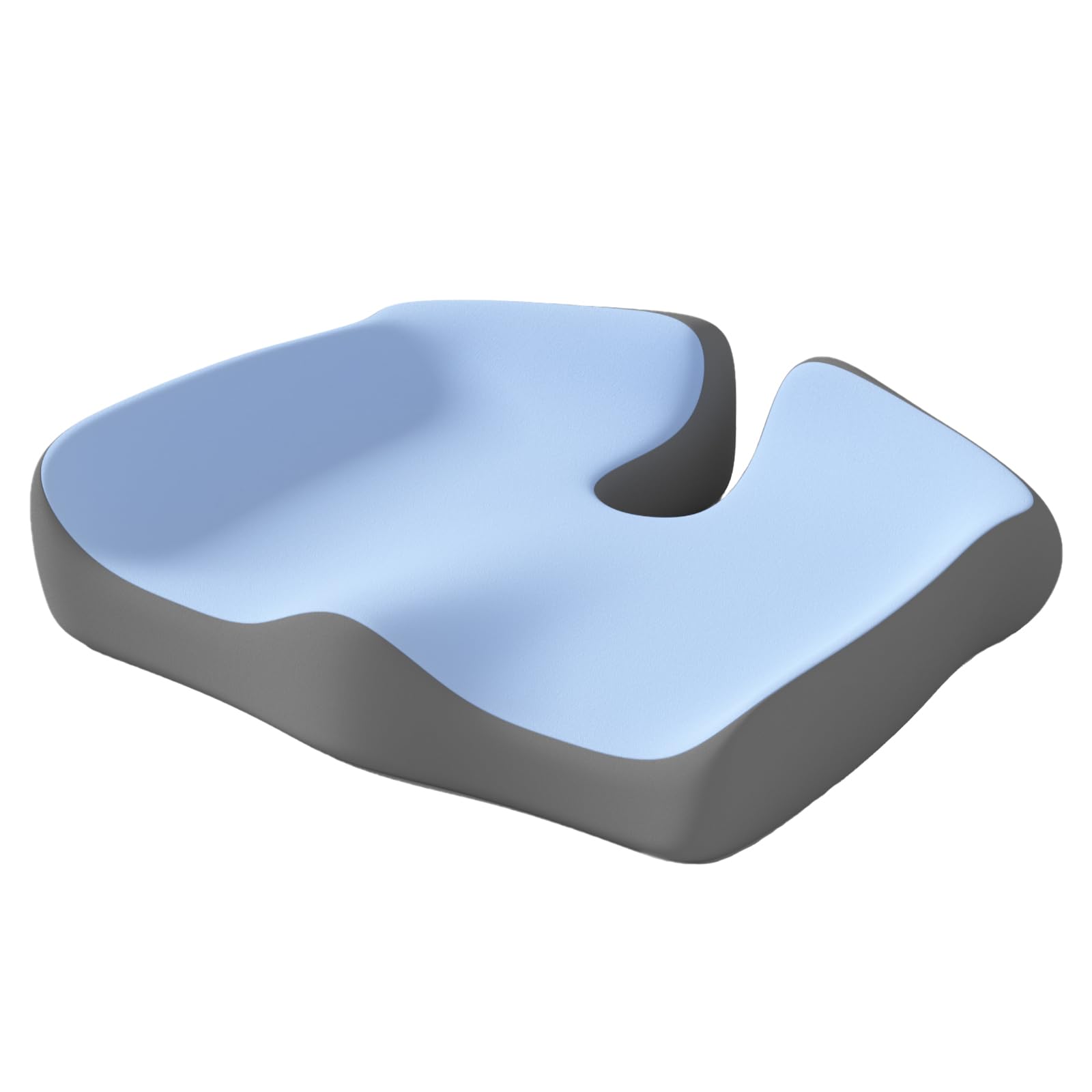 inaepeak Memory Foam Sitzkissen, Ergonomisches Sitzkissen für Bürostuhl und Autositz, Atmungsaktiver Netzbezug, Waschbar & rutschfest, Blau