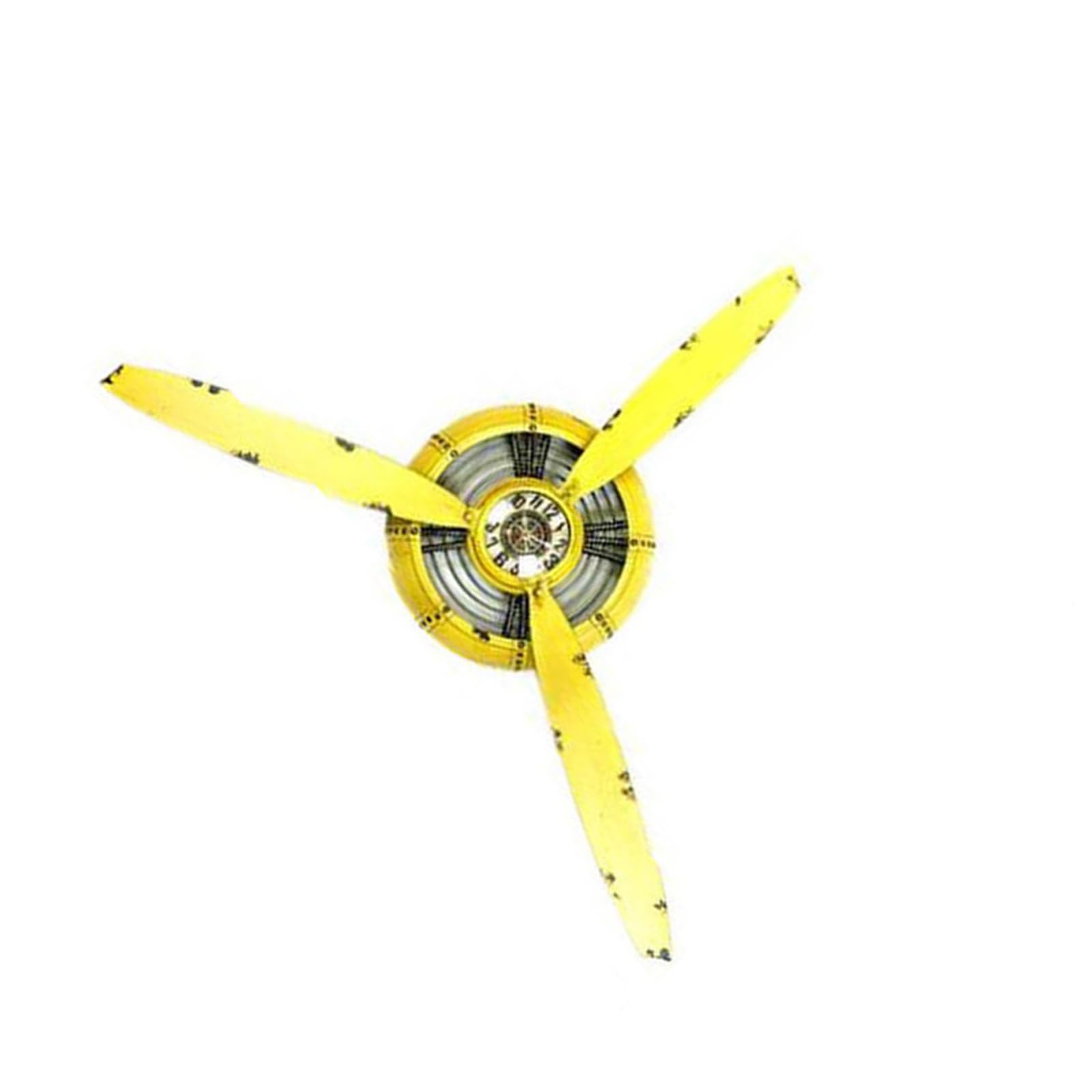 HDOYTXXM Quiet Propeller Wall Clock Iron Deck 26.4x26.4 Inch Vintage Aircraft Sculpture Easy Install Creative Present Concept Clock Present