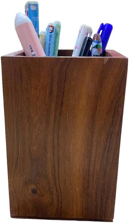 Handcrafted sheesam Wood Spoon Stand/Pen Stand | Multi-Purpose Organiser | Cutlery Holder For Kitchen and Dining Table