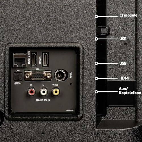 Salora SMART43TV | 43 inch Full HD Smart TV | Android 11 met ingebouwde Chromecast en Wi-Fi | HDR10+, HLG | 3x HDMI, USB Recording, Bluetooth | Geschikt voor tv standaard | Energieklasse E - Afbeelding 6