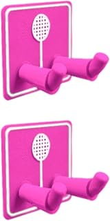 Badminton Racket Hook Wall Hanger Racket Holder Mount With Double Cylinder Cradle And No Drill Setup Suitable for sports rooms dorms training corners, color to 9