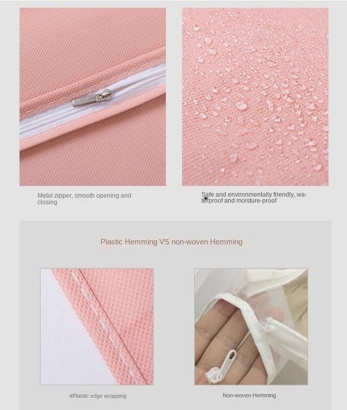 Habrur Clothes Cover Foldable 3 Pack Suit Bags Travel Garment Bags With Clear Window For Hanging Clothes Suit Bags (Color : D, Size : 60 * 80cm)3