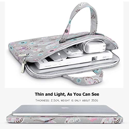 Image of Hseok Laptop Shoulder Bag 13 13.3 14 Inch Case Compatible with MacBook Pro /Neo 14 inch M5 /M4 /M3 /M2 /M1,Mac Air /pro /Neo 13 inch and Most 13 13.3 14 Notebooks,Spill-Resistant Briefcase,Butterfly