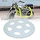 Powersport-Kettenrad, Akozon 65 Zähne Powersports Kettenräder, Kettenrad, 6 Löcher 37 Mm Kettenradteile aus Kohlenstoffstahl für Go Kart Mini Bike