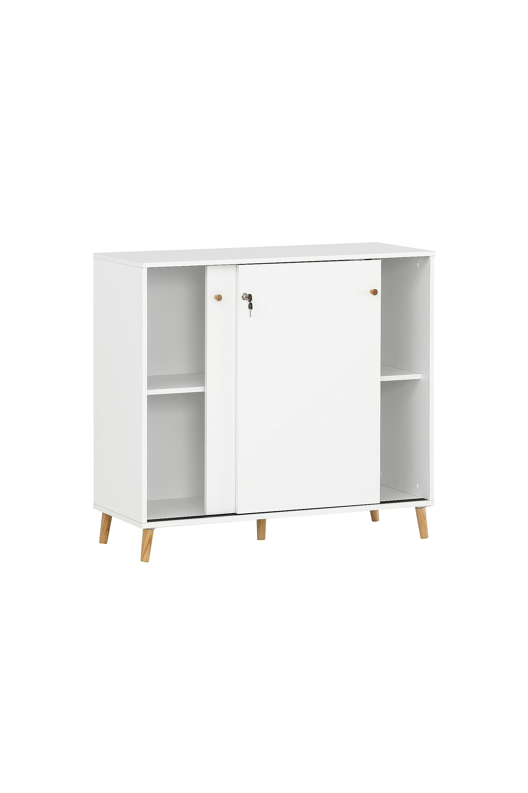 Schildmeyer Schiebetürenschrank Serie Rena 500, 701787, weiß, 100 x 41 x 92,6 cm