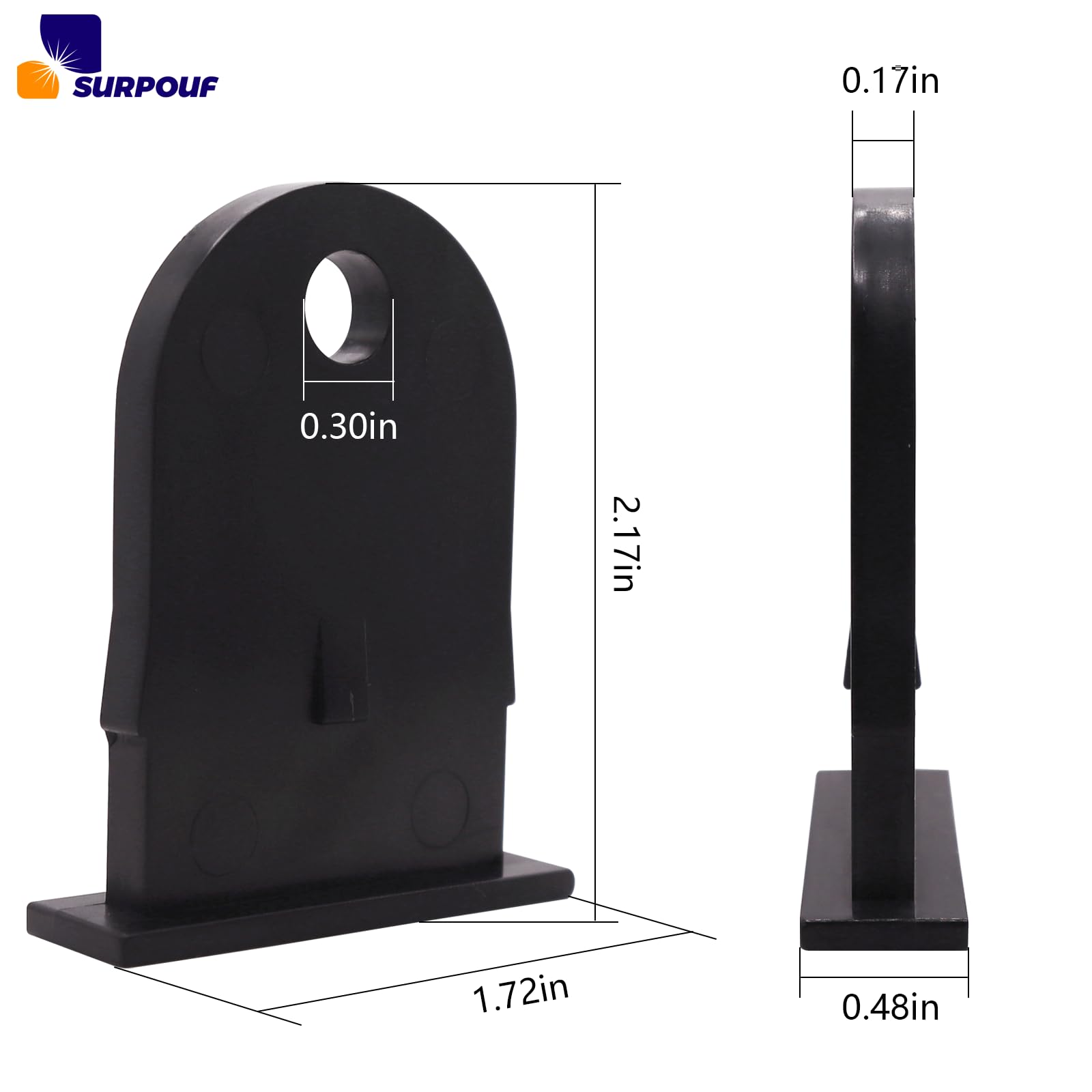 SURPOUF Outdoor Resin Shed Hasp Latch, Plastic Hasp Latch,Newly Upgraded Black Solid Core Plastic Fits for Rubbermaid