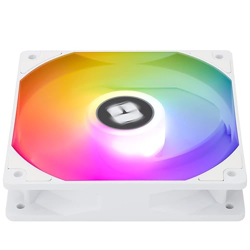 Miniatura 7 de Thermalright Ventilador de CPU TL-C12CW-S Ventilador de CPU de 4.724 in, ventilador de carcasa ARGB blanco, ventilador silencioso PWM de 4 pines con