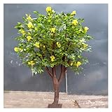 Künstlicher Osmanthusbaum, leuchtend gelbe Blütenpflanzenbäume, großes bodenstehendes Blumenarrangement/Landschaft, for die Dekoration von Innen- und Außenräumen im Innenhof, auf der Terrasse(3.5mX3m)