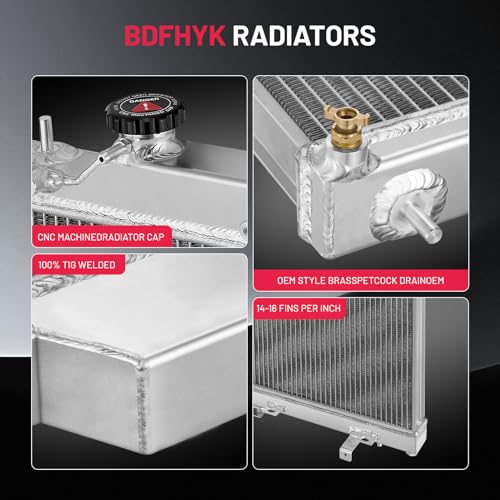 Image of BDFHYK 2ROW-40MM MMRAD-STI-08 Aluminum Radiator Compatible with for Subaru 2008-2014 Impreza /2005-2009 Legacy /2005-2009 Outback /2015-2016 WRX STI H4 2.5L