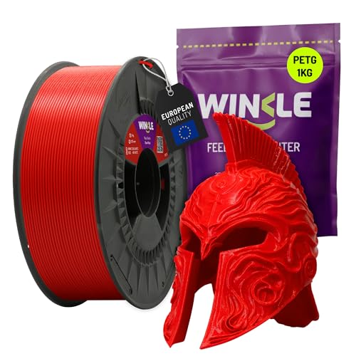Winkle PETG Filament 1.75 mm Devil Red, 300 g Spool, 3D Printer Filament Compatible with FDM Printers, 3D Printing Mater