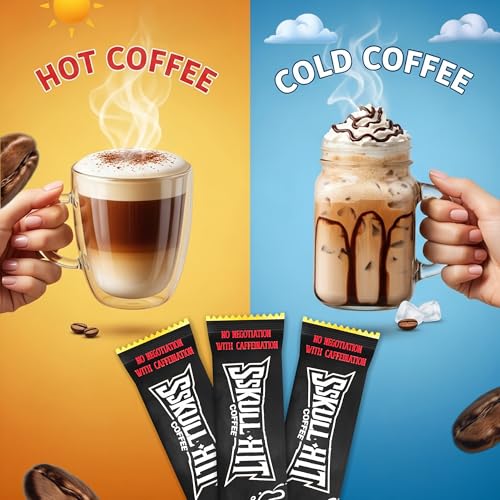 Image of SSKULLHIT Instant Coffee Powder | 100g Box | 50 Sachets Packs (2g Each) Best for Espresso, Latte & Cappuccino | Hot & Cold Brew Ready | Rich Aromatic Coffee