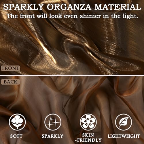 Ladiery Silky Shawls and Wraps for Evening Dresses: Women Sheer Soft Bridesmaid Wedding Formal Party Organza Shawl3