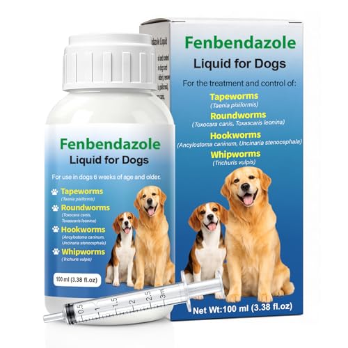 Dewormer for Dogs Fenbendazole for All Wormers, Roundworms , Hookworms , Whipworms and Tapeworms...