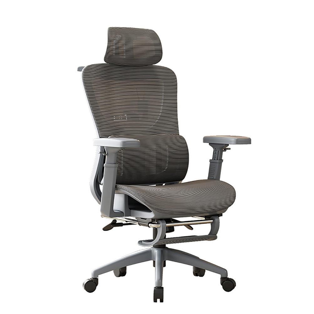Ergonomischer Computerstuhl – 140° verstellbarer Sofastuhl mit Halswirbelstütze und versteckter Fußstütze für Heimbüro/Gaming/Studie