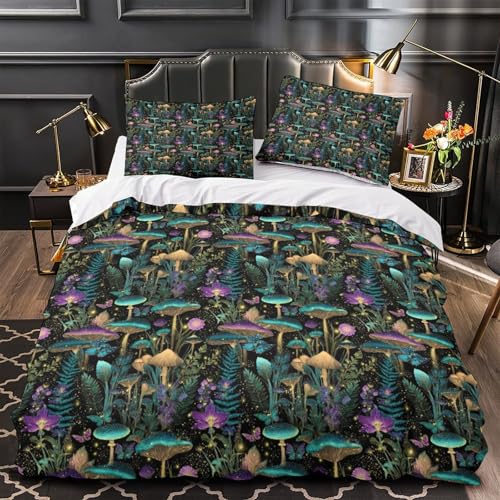 Parure de lit microfibre résistante supérieure motif forêt féerique 140x200cm