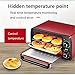 Oven Built-in Electric Double Oven & timer Toast Oven with Convection 1050 W Mini Oven with Adjustable Temperature Control