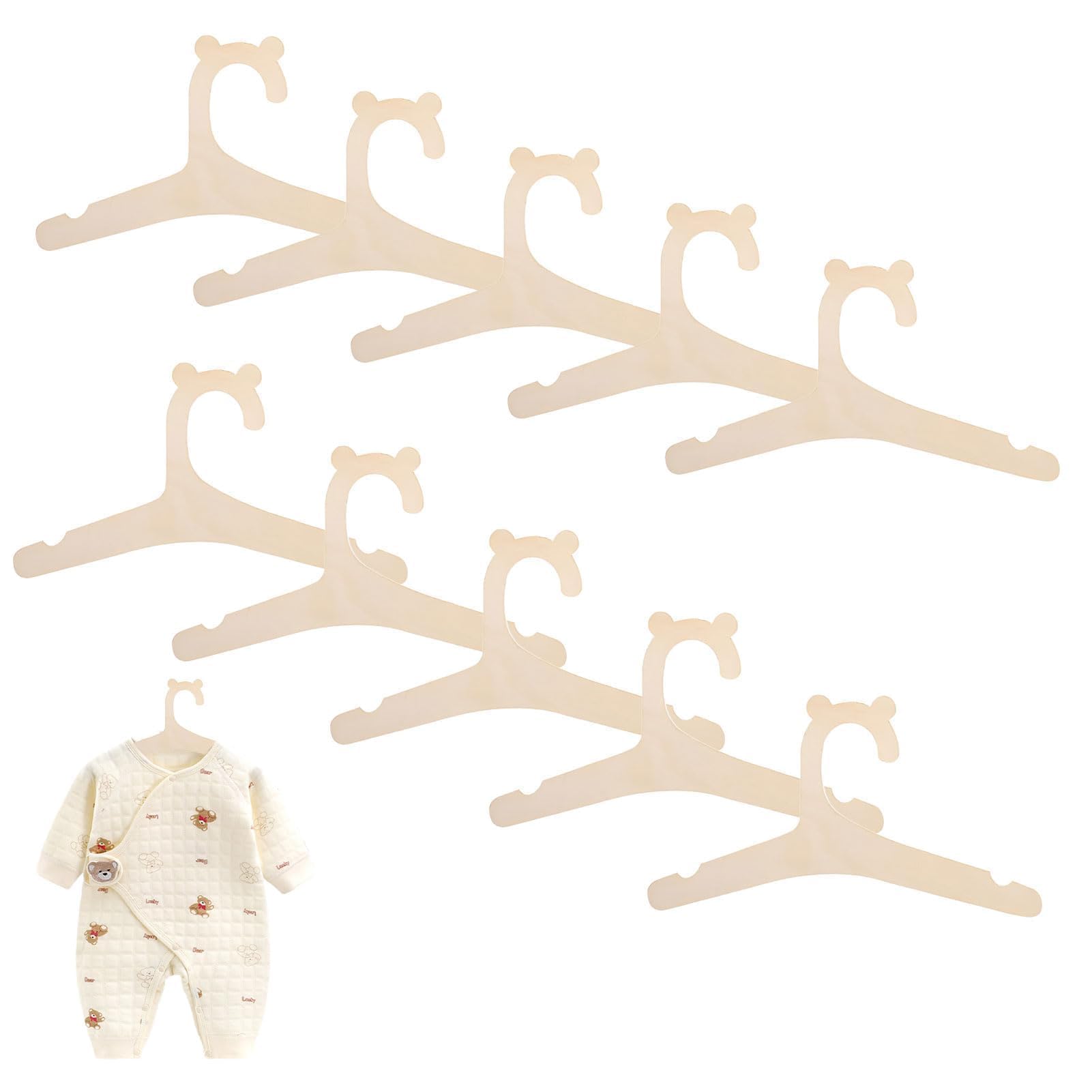 Lot De 10 Cintre Bebe, Cintres En Bois Pour Vêtements De Bébé