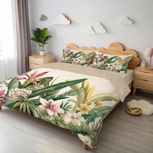 Linge de lit microfibre de qualité supérieure beige clair 3 pièces