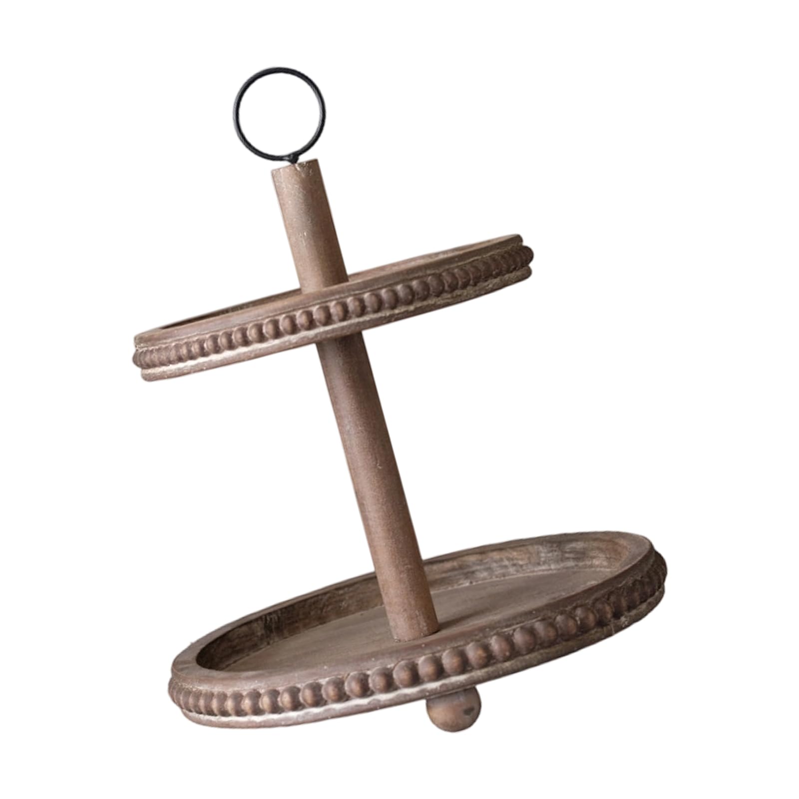Espositore a vassoio con finiture e parte superiore, Brown