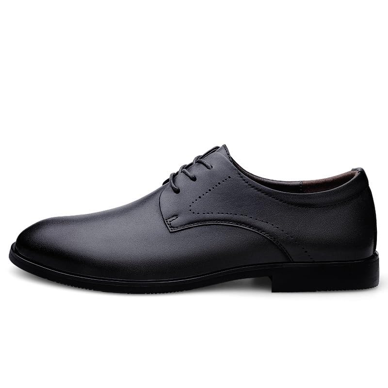 Men's Classic Retro Shoes Mens Square Toe Business Dress Office Leather Shoes Men Fashion Wedding Flats Anti-Slip Low Top Non Slip Prom3