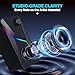 AYJBKL Computer Speakers, PC Speakers for Desktop with 6 Lighting Modes, PC Gaming Accessories, Stereo Sound Desktop Computer Speakers with 2 Bass-Boost Ports, USB Powered 3.5mm AUX Cable