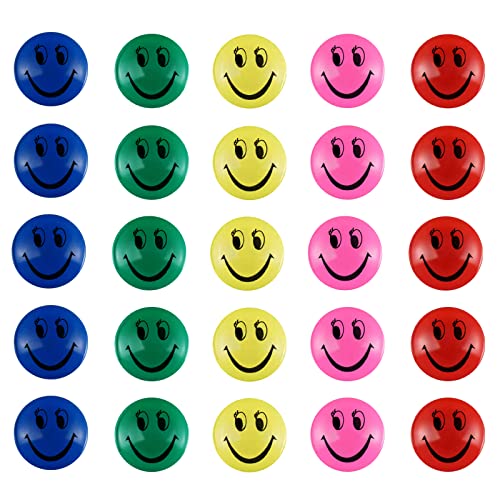 Kytpyi Imanes Nevera, Imanes Pizarra Magnetica, 3cm Colorido Imanes de Caritas Sonrientes Soportes Magnéticos de Pizarra Blanca para La Escuela, La Oficina y el Hogar (50 Piezas) Cover