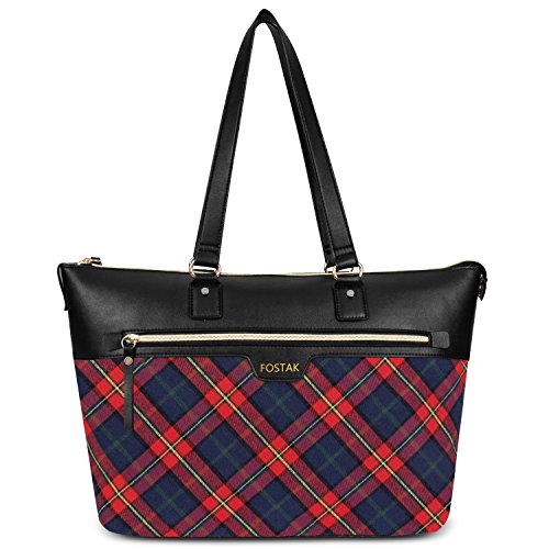 plaid laptop bag
