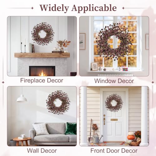 Image of Artgar Fall Wreath, 24 Inch Fall Wreaths for Front Door