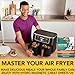 Air Fryer Cookbook, Air Fryer Cheat Sheet Magnets Cooking Guide Booklet, Air Fryer Recipe Book, Instant Air Fryer Accessories for Oven Cooking Pot Temperature and Kitchen Conversions by Hydro