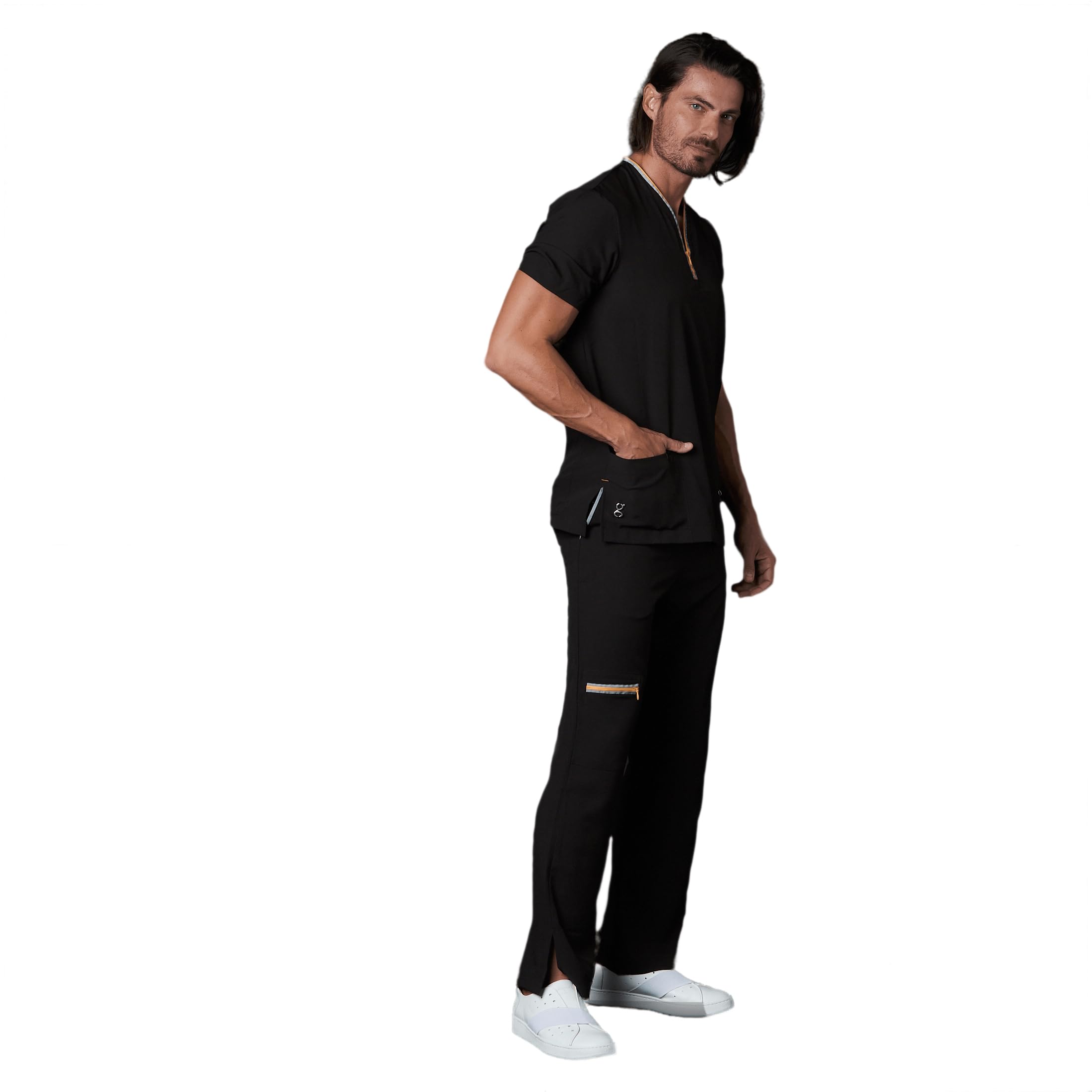 GALLANTDALE Set Sanitario Hamptons Diamond Uomo Resistente Uniforme Pigiama Abbigliamento Da Lavoro Medico Medico Odontoiatria Veterinaria