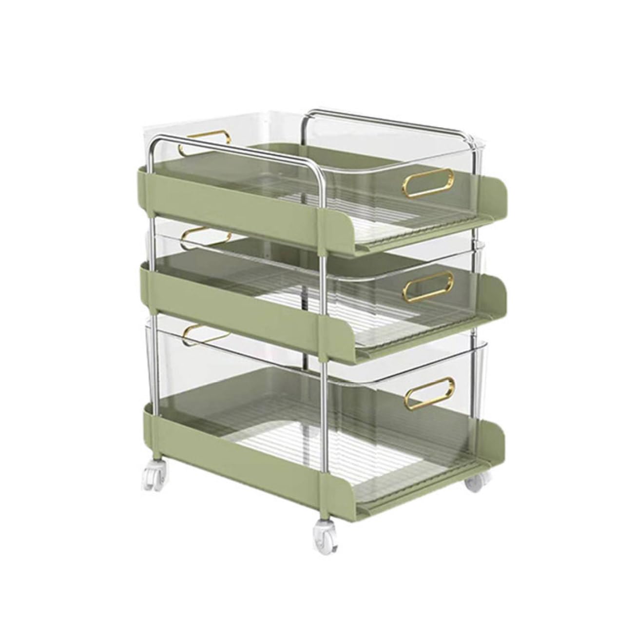 Amazon｜MJKQ9 キッチンワゴン キャスター付き 4段 4F 高さ56.5cm