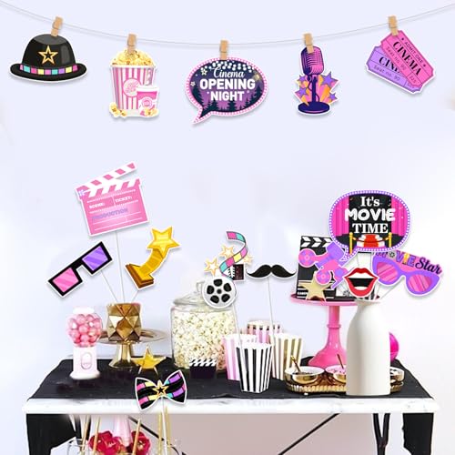 Cartes de fête cinéma et accessoires de décoration pour filles - 3