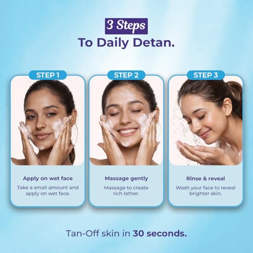 Image of Sanfe Instant BrightUp D-Tan Face Wash | Tan Removal Face Wash with Licorice Extract & Niacinamide | Brightening & Deep Cleansing Cleanser | Removes Dirt, Oil & Pollution | Hydrating | All Skin Types | 100g