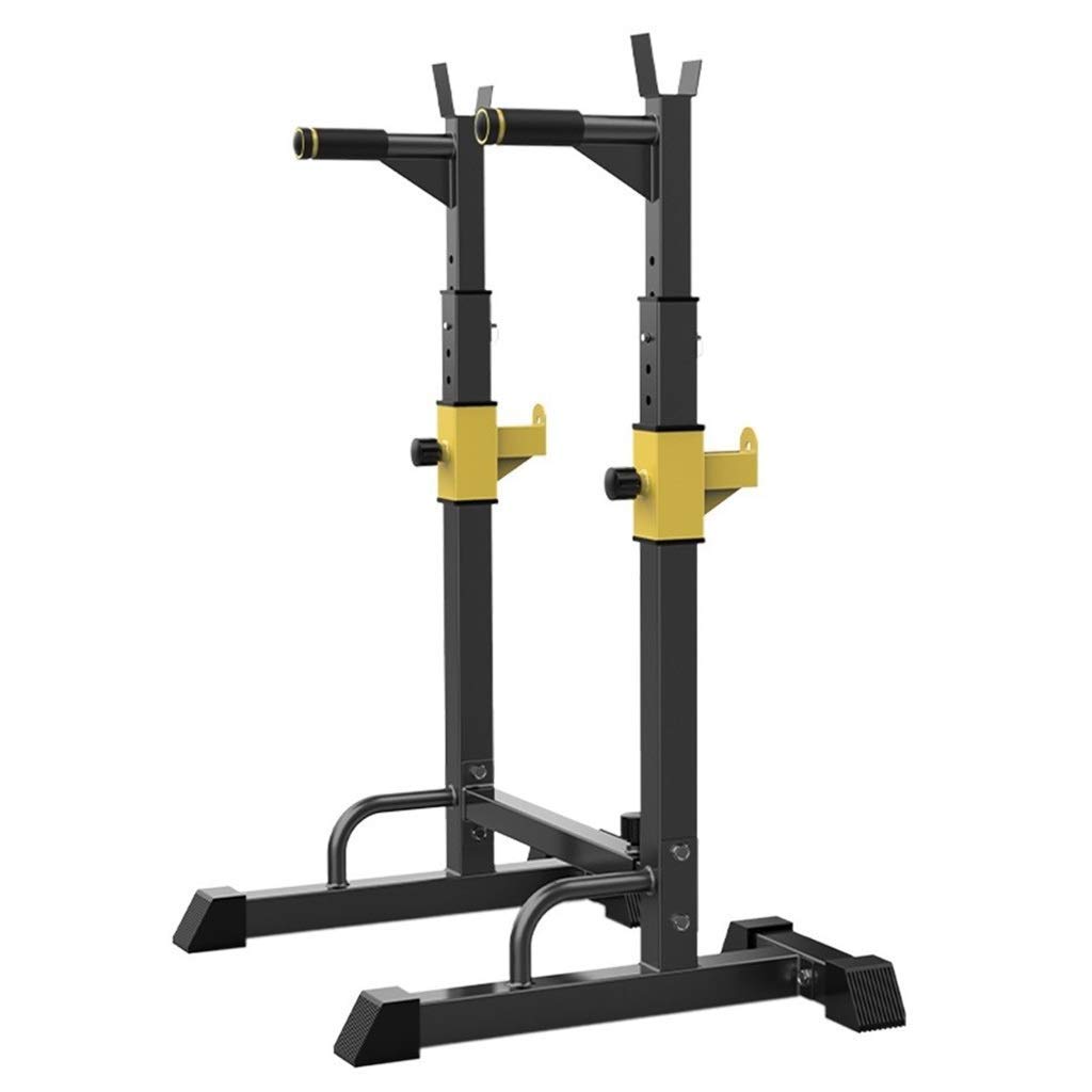 AYCDL Fitness Simple Household Parallel Bars, Squat Rack, Household Bench Press Racks, Multifunctional Equipment, Barbell Rack, Height and Width Can Be Adjusted Dip Stands,Bla